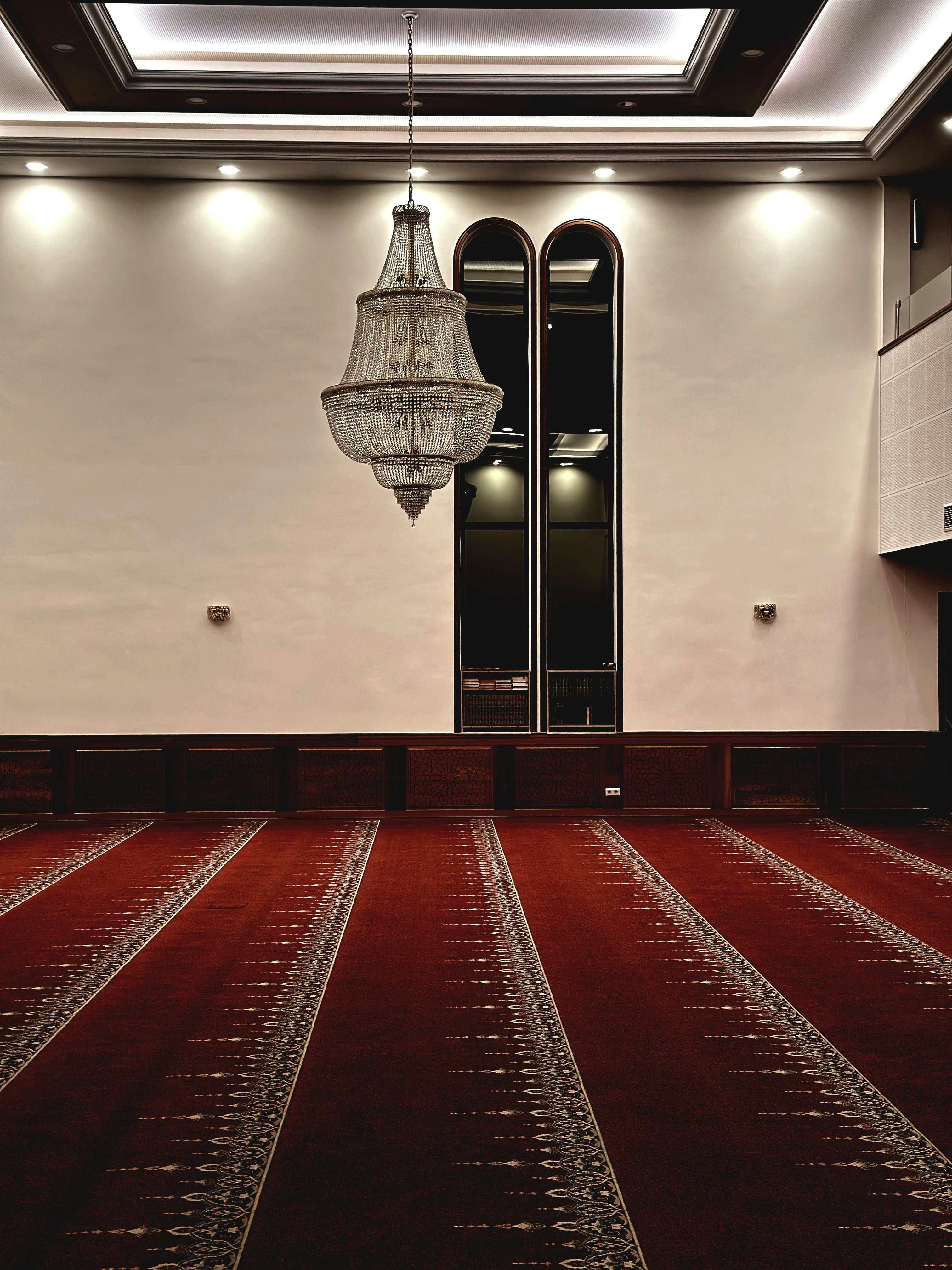 inside mosque with carpet